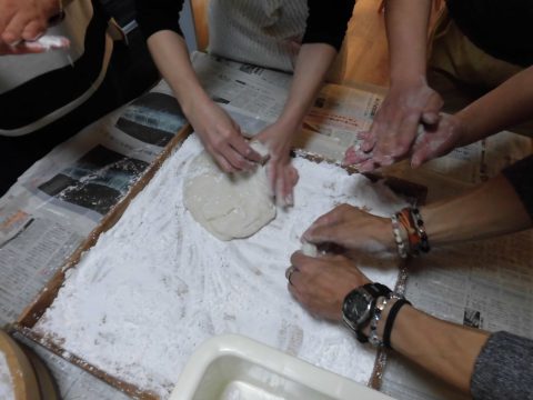 えのき天拝お餅つき